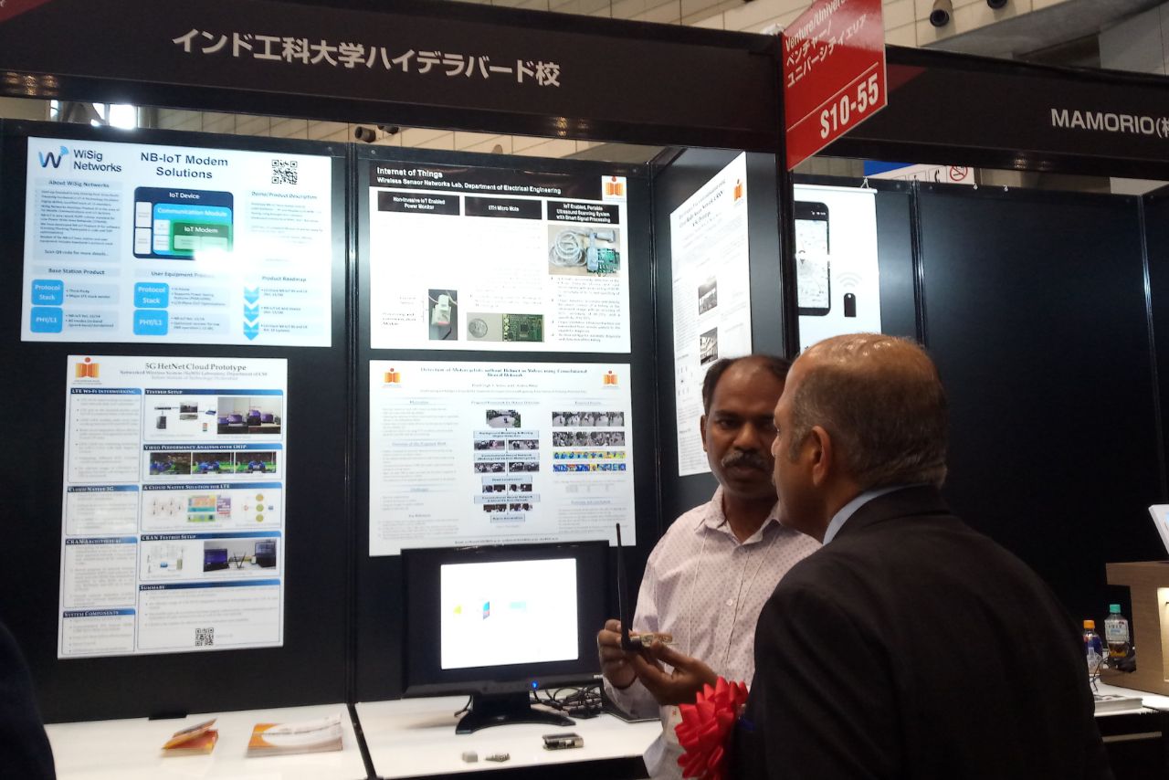 H.E. Sujan Chinoy, Ambassador of India to Japan, visited IIT Hyderabad's booth at CEATEC​ 2017